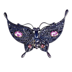 Black Diamond & Tourmaline Butterfly Ring